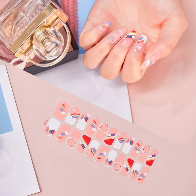 Churchf Fashionable Blue Diamonds Nail Art Stickers Collection Manicure DIY Nail Polish Strips Wraps for Party Decor-Nail Inspo