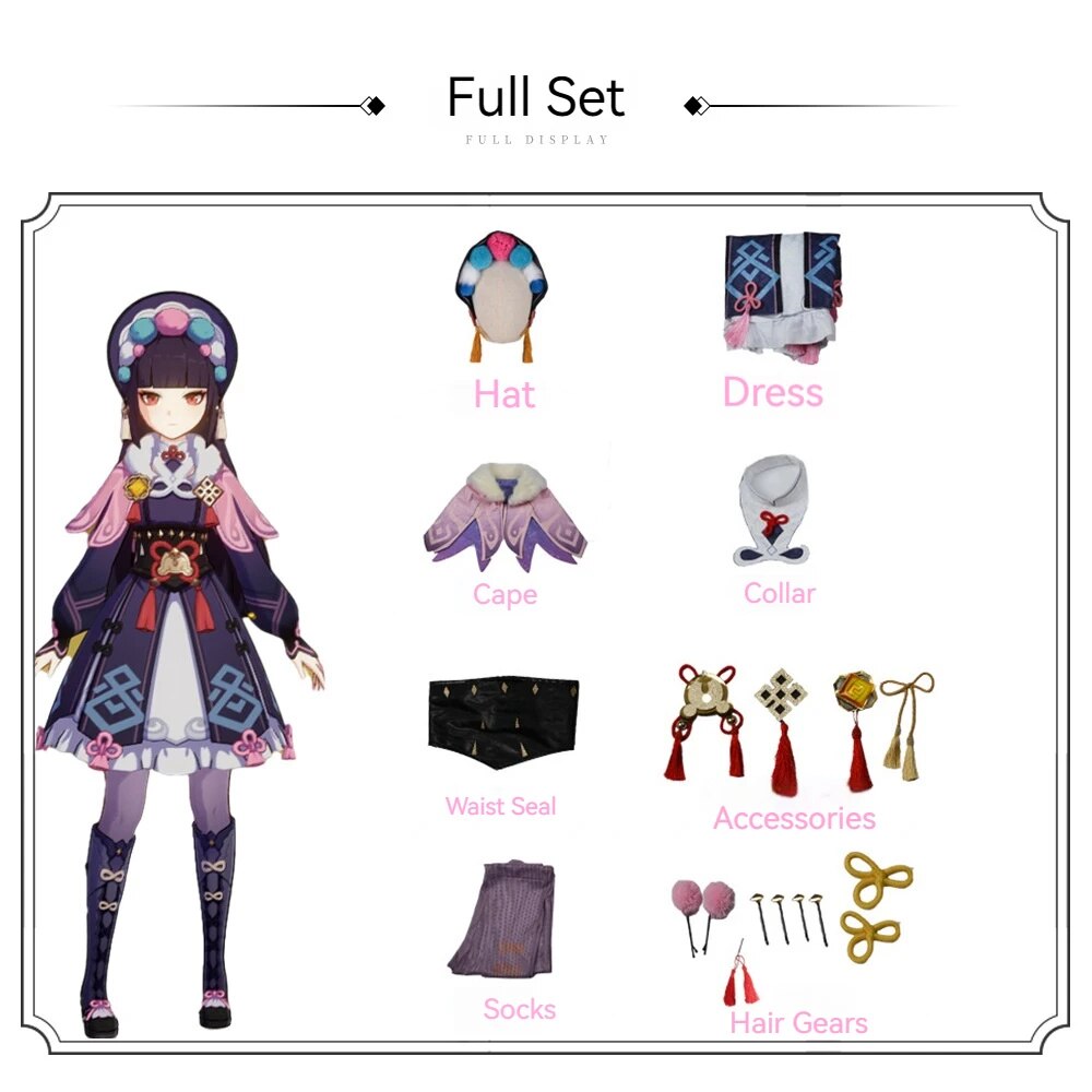 [Wetrose] In Stock Yun Jin Cosplay Costume Genshin Impact Yunjin Unkin Original Classic Full Set Anime Game Party Halloween