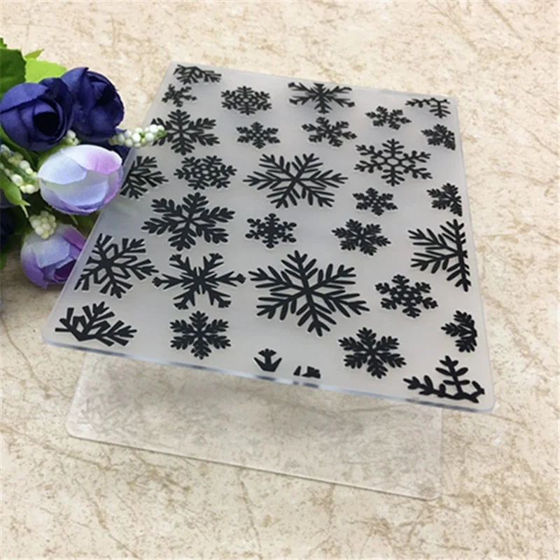 Snowflake Plastic Embossing Folders for DIY Scrapbooking Paper Craft/Card Making Decoration Supplies