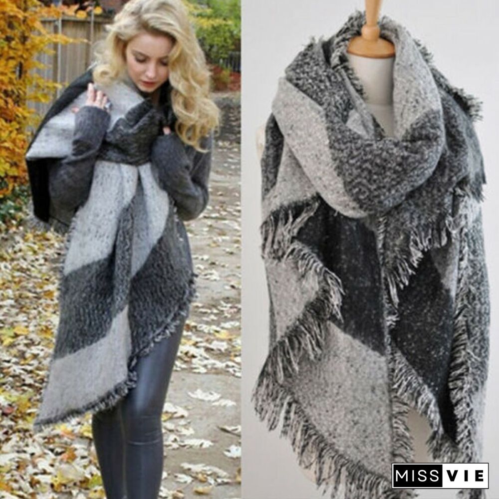 Women Long Scarves Cashmere Winter Soft Warm Scarf Wrap Shawl Plaid Scarf Scarves Wraps Accessories