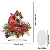 Diamond Painting Acrylic Cardinal  Desktop Decorations Ornaments for Adults Beginner