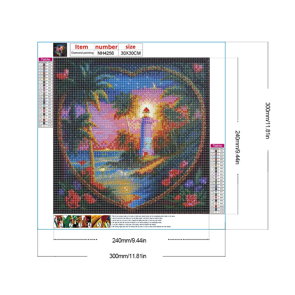 Diamond Painting - Full Round Drill - Beach Lighthouse(Canvas|30*30cm)