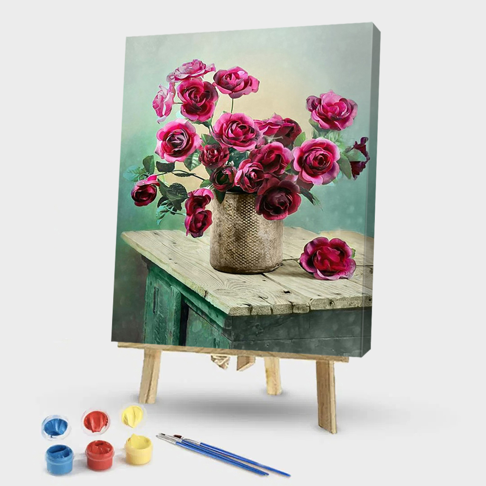 

40x50cm - Paint By Numbers Red Flower, 501 Original
