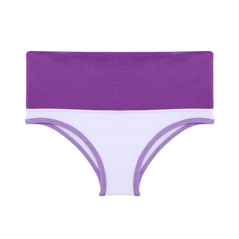 FINETOO High Waist Sexy Women Panties Lingerie Underwear Patchwork Underpants Woman Bodyshaper Briefs Seamless Girl Pantys M-XL