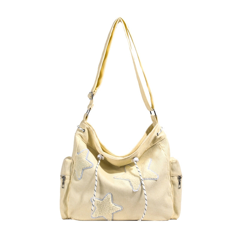 New Cute Five-pointed Star Bag Women’s Large Capacity Student Class Shoulder Bag Casual Sweet Crossbody Bag