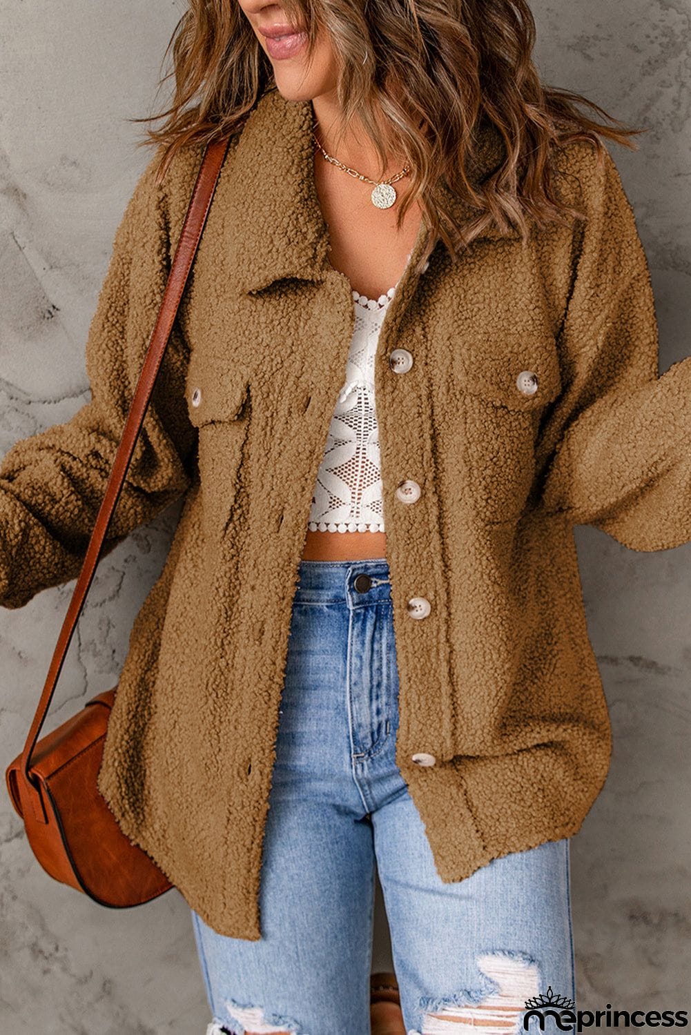 Flap Pockets Button Front Jacket