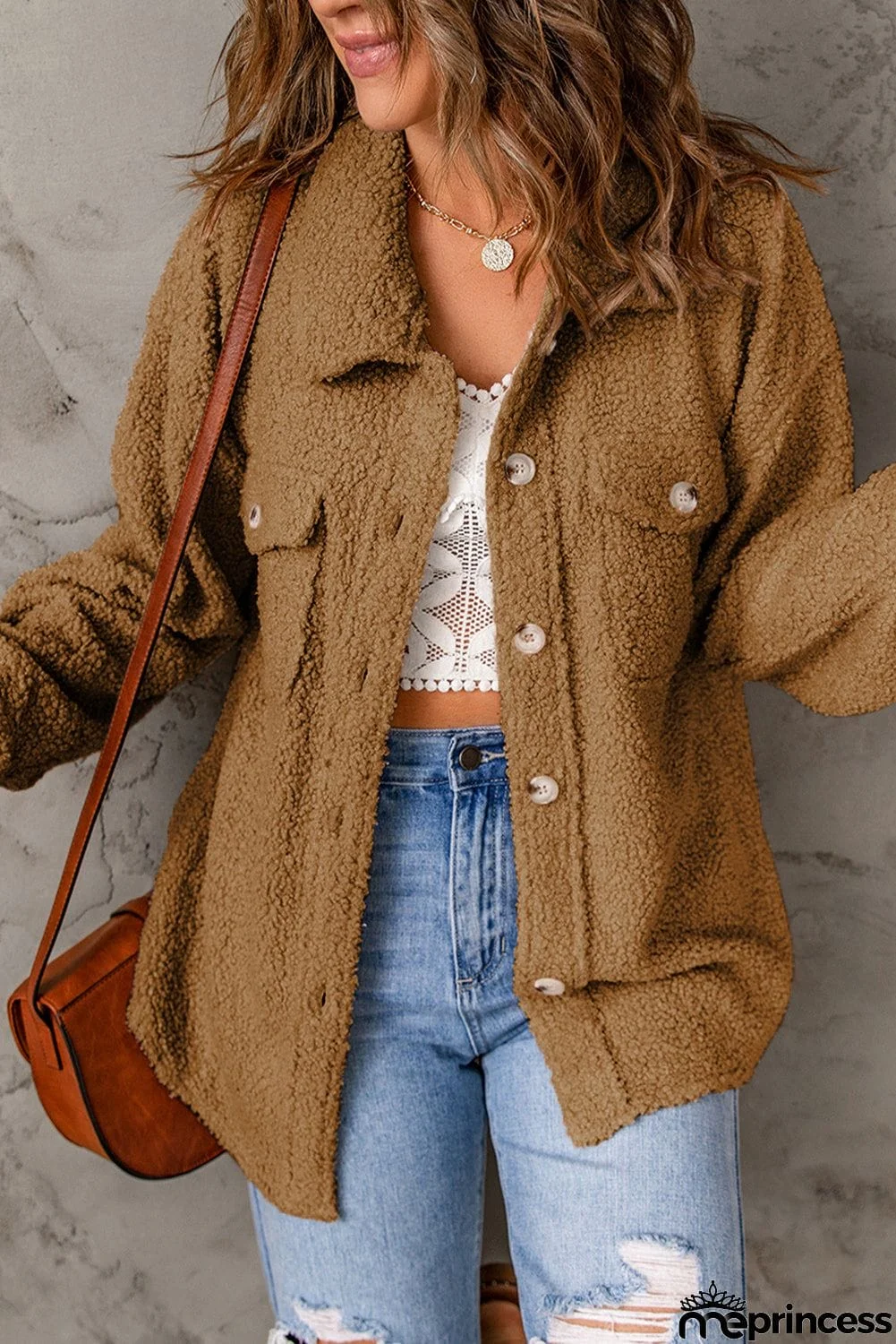 Flap Pockets Button Front Jacket