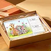 Small Animals Diamond Art Monthly Flip Tabletop Calendar January 2027 - December 2028 Small Desktop Calendar Planner 24 Months for Living Room Bedroom Office Desk Gift Giving