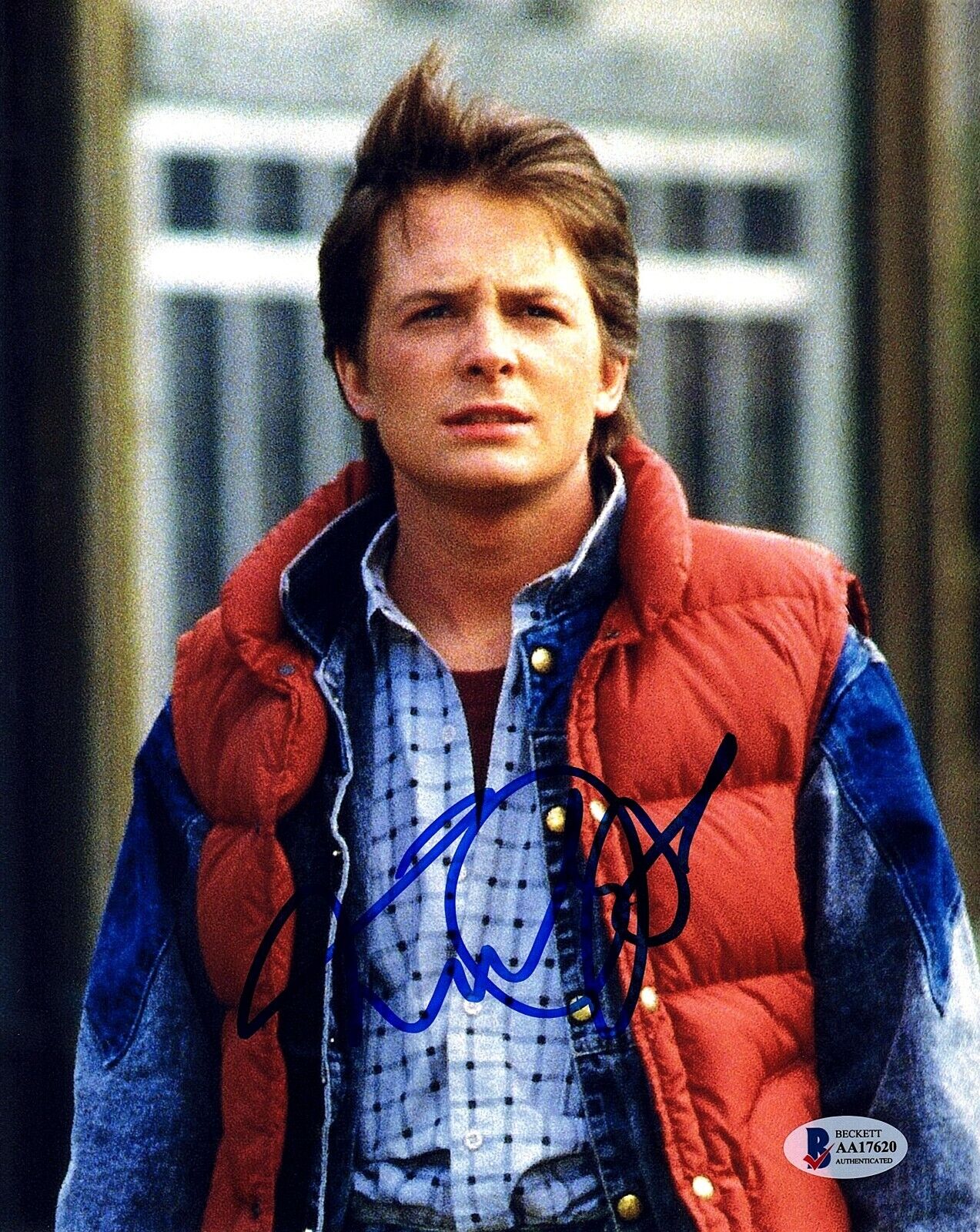 MICHAEL J FOX Signed Auto BACK TO THE FUTURE