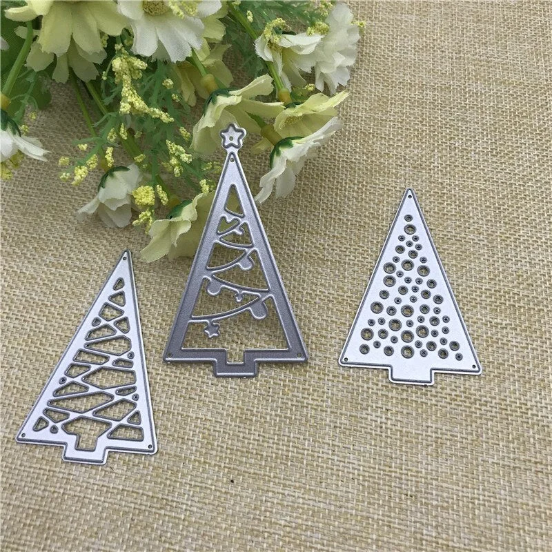 Christmas tree Cutout Metal Cutting Dies Stencils Die Cut for DIY Scrapbooking Album Paper Card Embossing