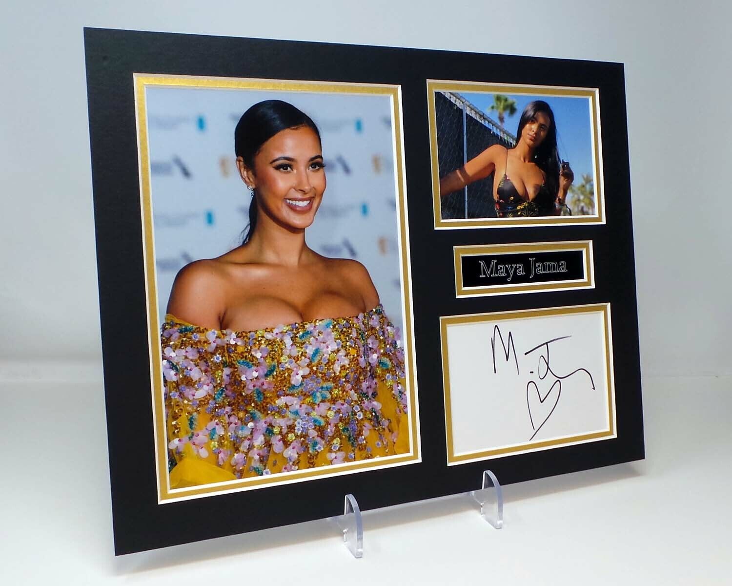 Maya JAMA Sexy Signed Mounted Photo Poster painting Display 2 AFTAL RD COA Radio TV Presenter