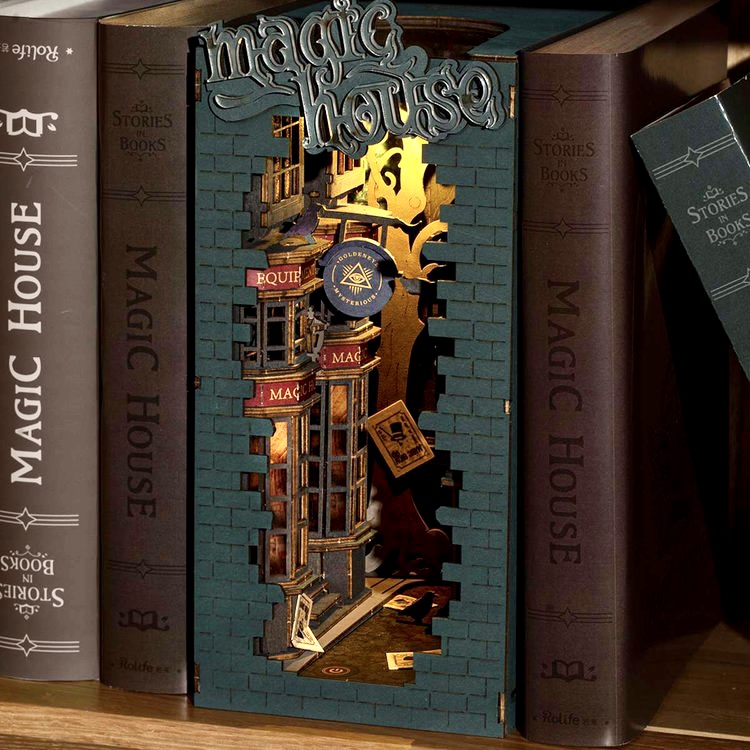 Magic Diagon Alley DIY Book Nook kit | Harry Potter Bookshelf Insert