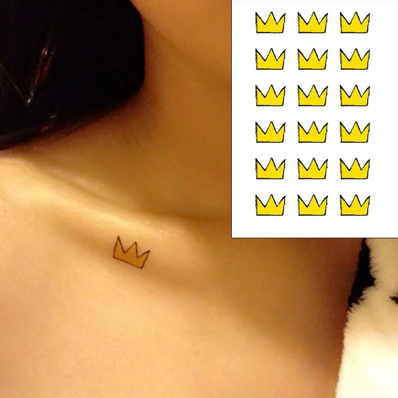 Water Transfer Tattoo Sexy Black Letter Lifeline Tattoo Body Art Waterproof Temporary Fake Flash Tattoo for Man Woman 10.5*6cm