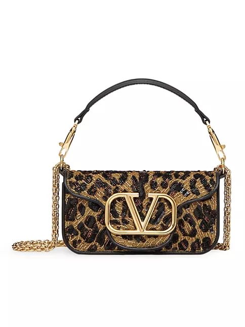 Valentino Garavani Small Loc&ograve; Shoulder Bag With Animalier Embroidery