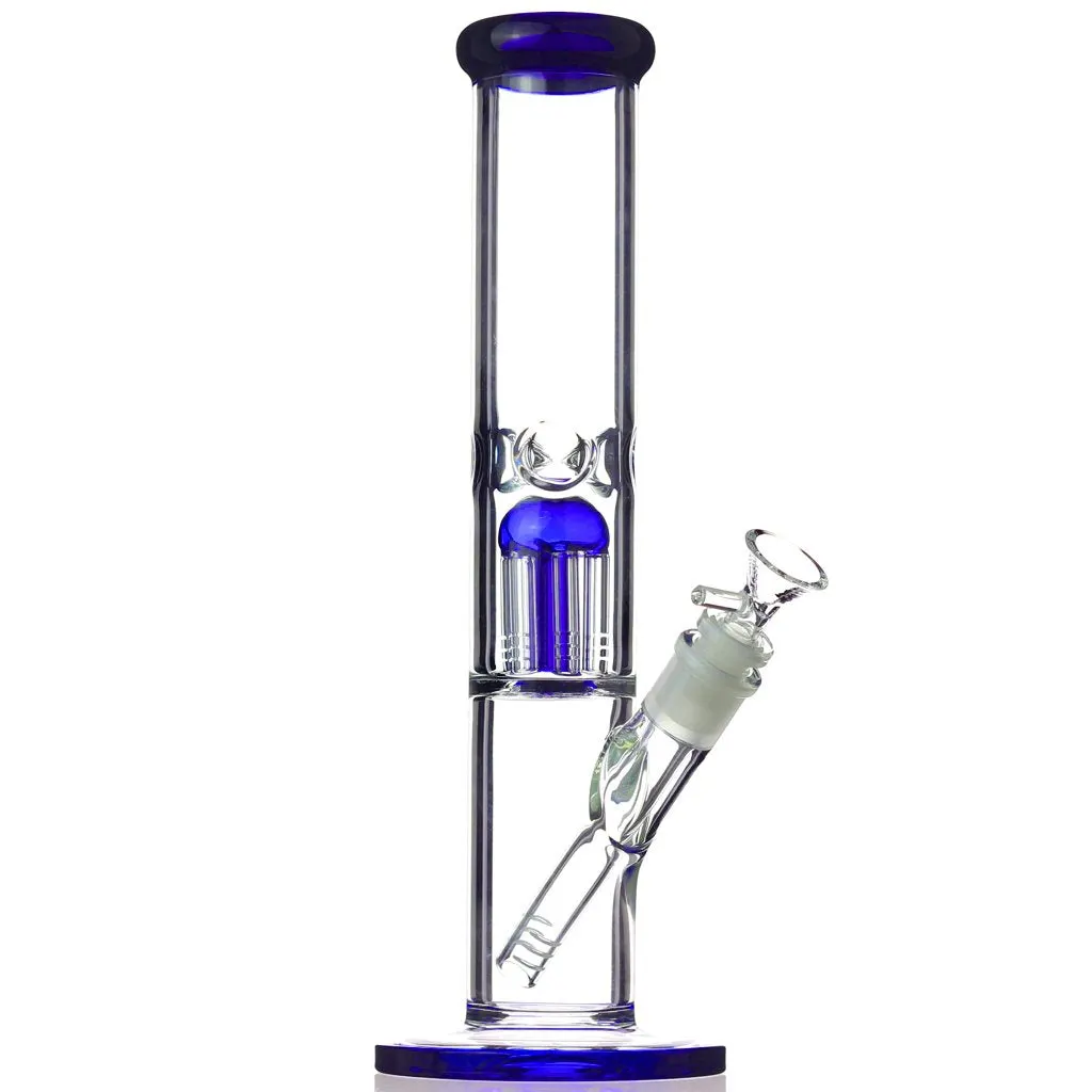6 Arm Tree Perc Straight Tube Bong