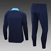 2022/2023 Barcelona Half-Pull Training Suit Dark Blue Jersey Set love fball
