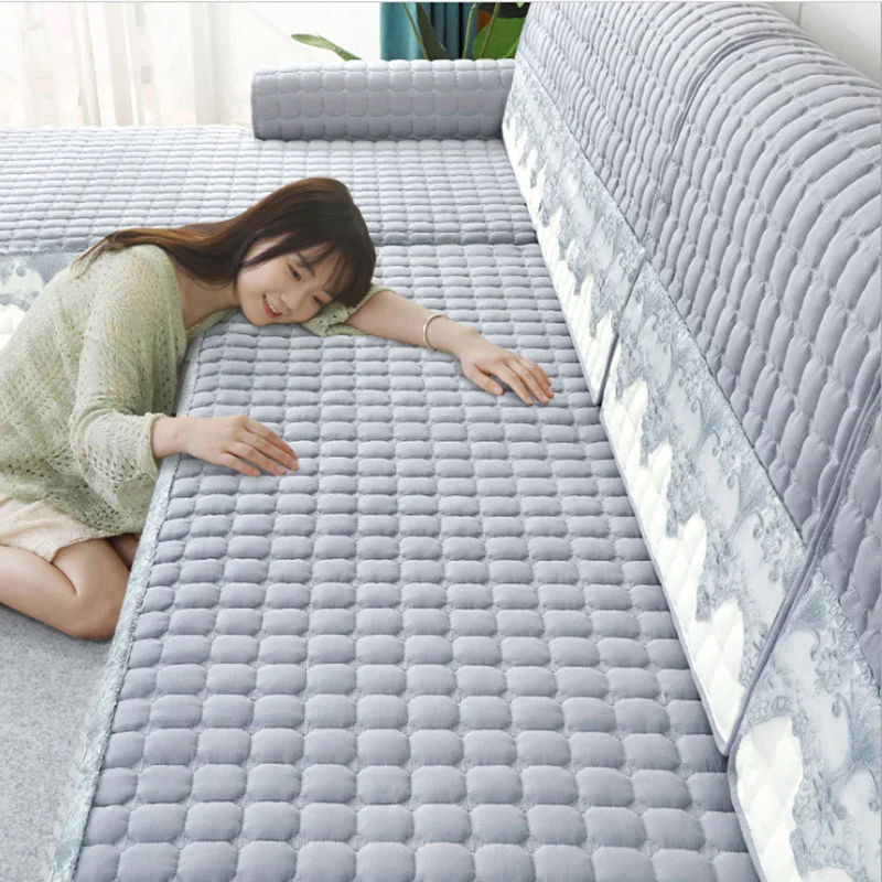 Nigikala Season Corner Sofa Cushion Plaid Non-slip Sofa Cover Protector Chaise Couch Cover 1/2/3/4-seater Sofá Towel for Living Room