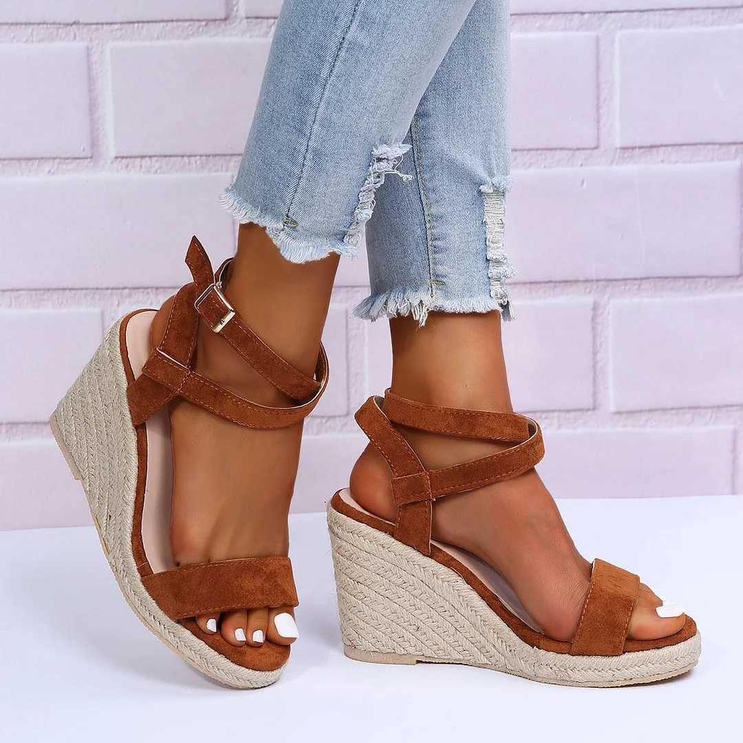 Women's Round Toe Wedge Heel Scandals