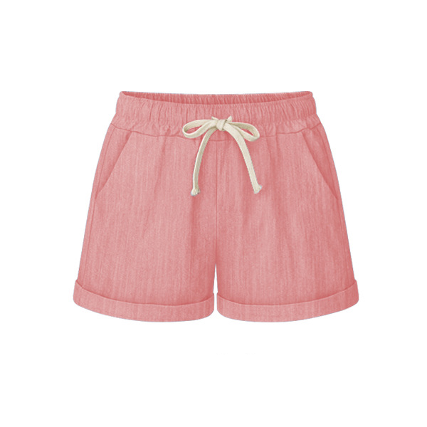 Women's Solid Color Casual Cotton Linen Shorts Pants