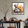 Diamond Painting - Full Round Drill - Dog Vase(Canvas|40*40cm)