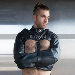 pornhint Pornhint Leather Bolero's Strait Jacket with Arm Binder Restraint BDSM Bondage