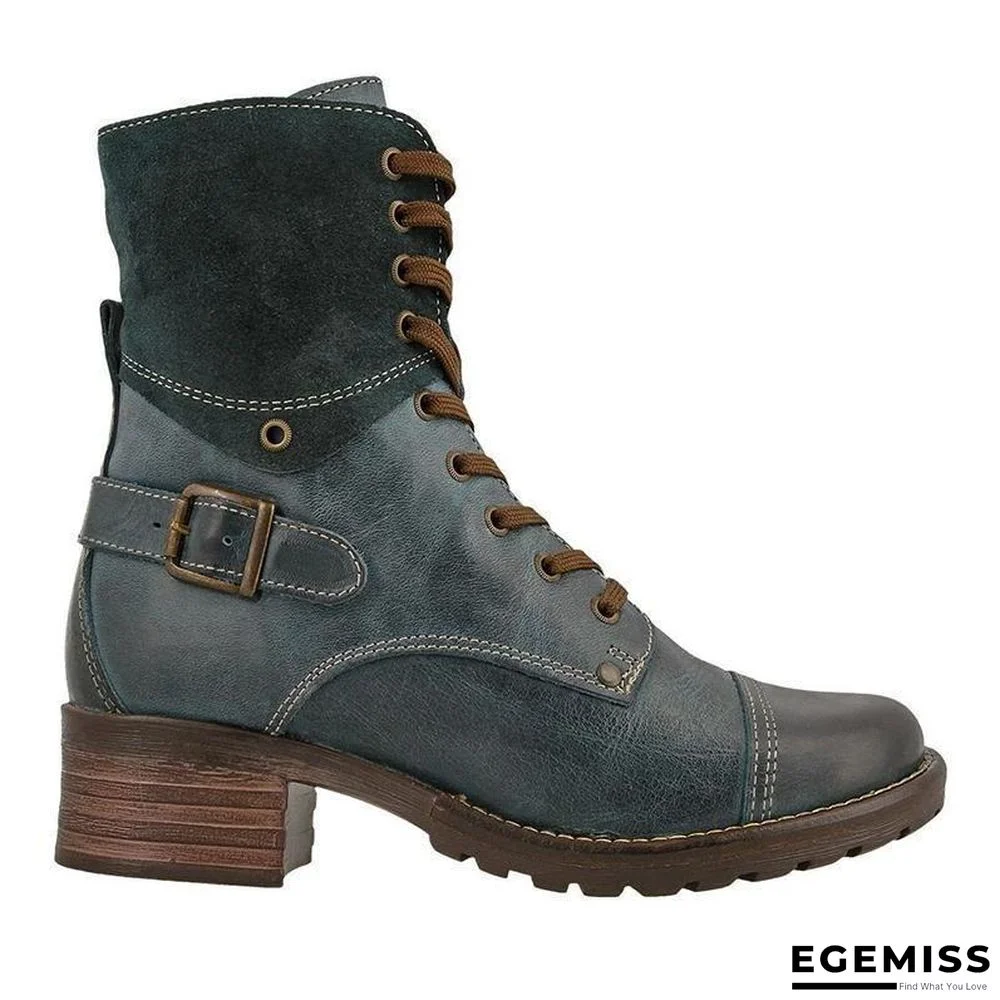 Classic Motorcycle Lace Up Ankle Boots | EGEMISS