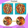 DIY Pre-Framed Lion Button Art Canvas Kit