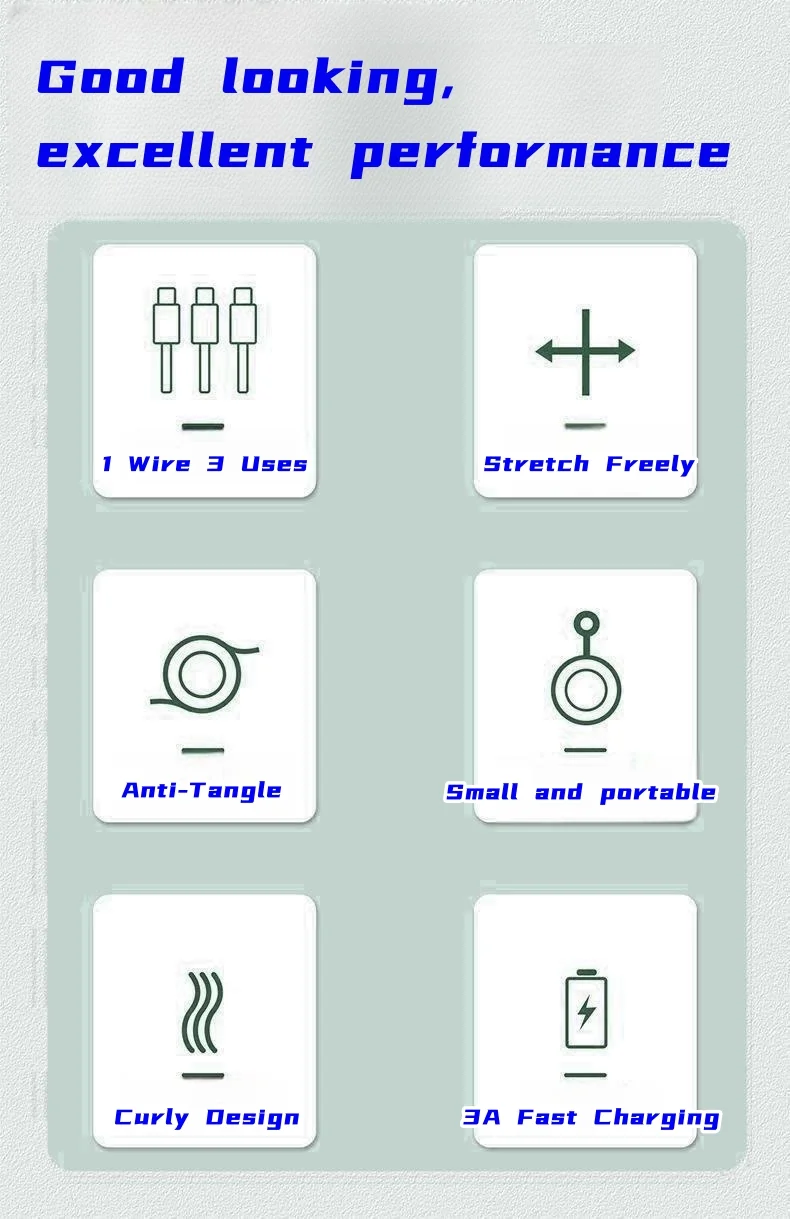 Car logo retractable 1 to 3 mobile phone charging cable