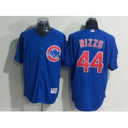 Men's Chicago Cubs #44 Anthony Rizzo Blue Cool Base Stitched MLB Jersey