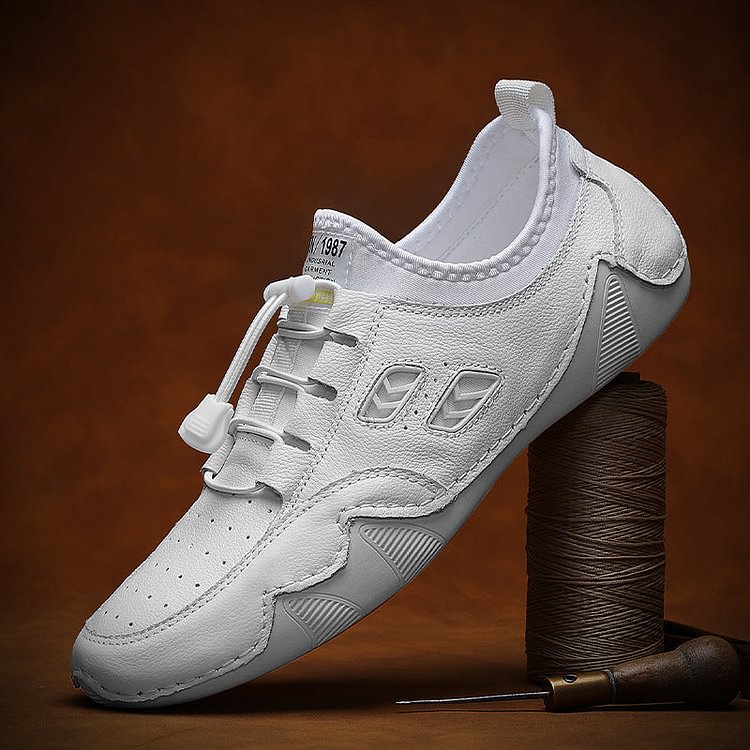 Men's Loafers & Slip-Ons Low-top Leather Flat Spring and Summer Breathable Sneakers