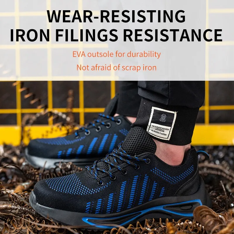 Lightweight Work Shoes For Men Safety Work Ankle Boots With Steel Toe Man Sneaker Anti-puncture Men's Safety Shoes Footwear 2022