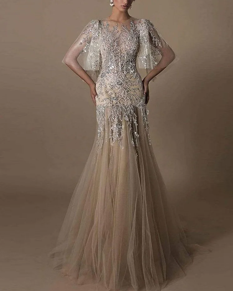 Elegant Embroidered Gown