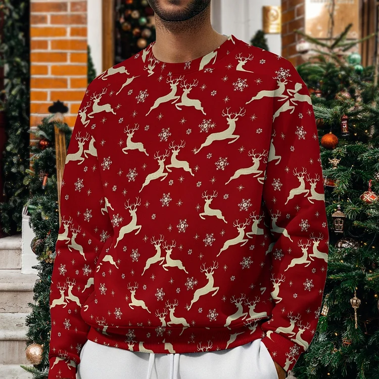 Men's Casual Printed Long Sleeve Sweatshirt