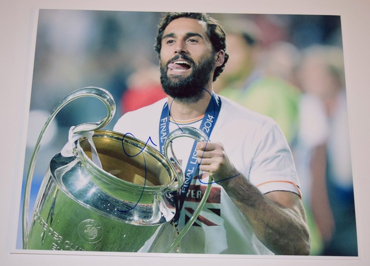 Alvaro Arbeloa Signed Autographed 11x14 Photo Poster painting REAL MADRID Spain Soccer COA AB