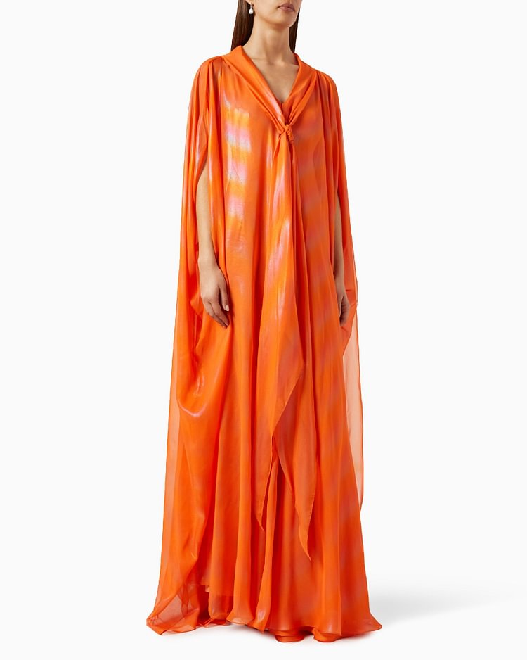 Kaftan Gown In Chiffon