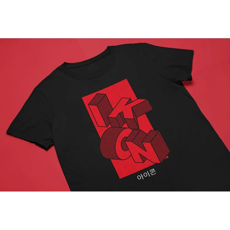 iKON Isometric Text Logo T-Shirt
