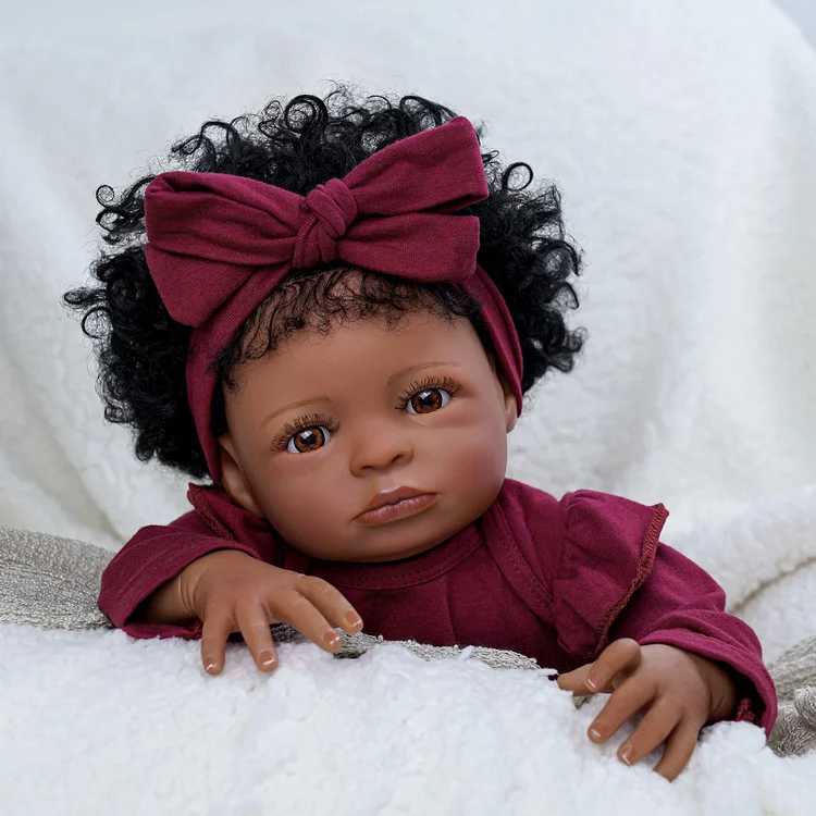 Babeside Quiet Reborn Baby Laney 20'' African American Little Infant Girl Healing of the Heart