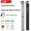 WEST BIKING Bicycle Mini Pump Aluminum Alloy 160PSI Portable High Pressure Inflator Mountain Road Bike Cycling Equipment