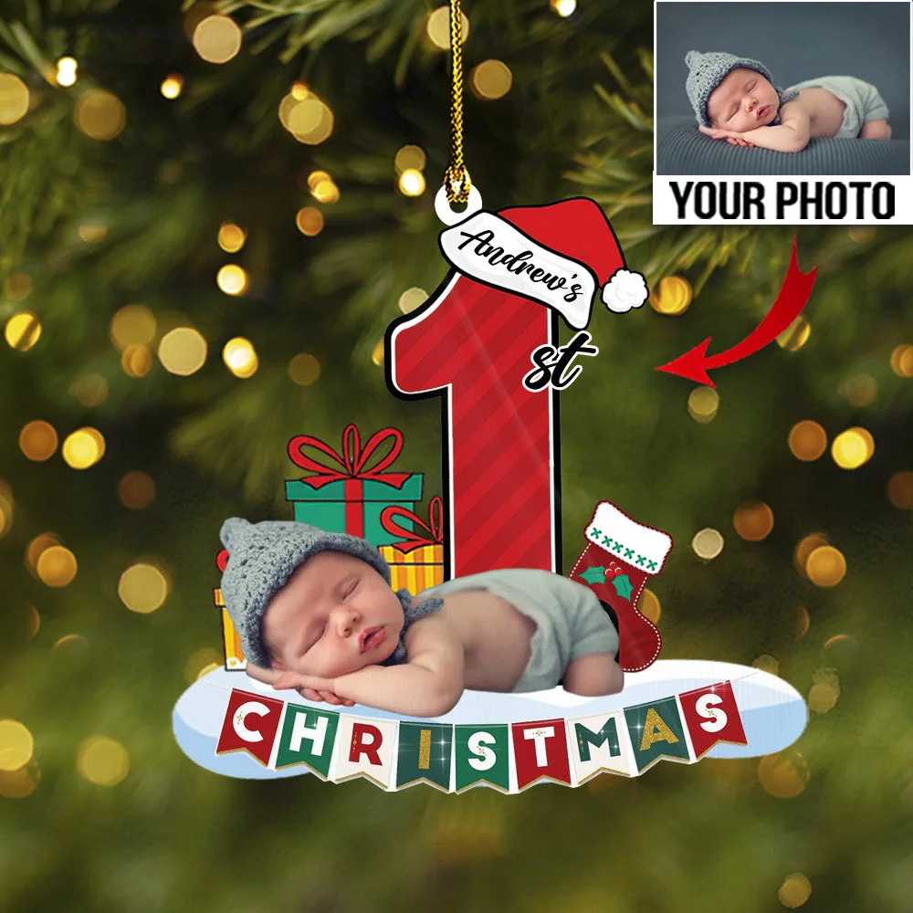 Custom Photo First Christmas Ornament