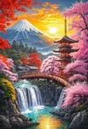 Luxury AB Velvet Diamond Painting Kit - Landscape