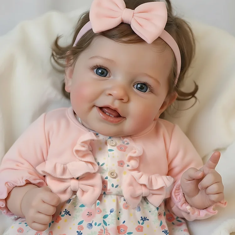 Babeside Smiling Reborn Baby Vead 20" Little Infant Girl Heartwarming Gift Building Lovely Memories