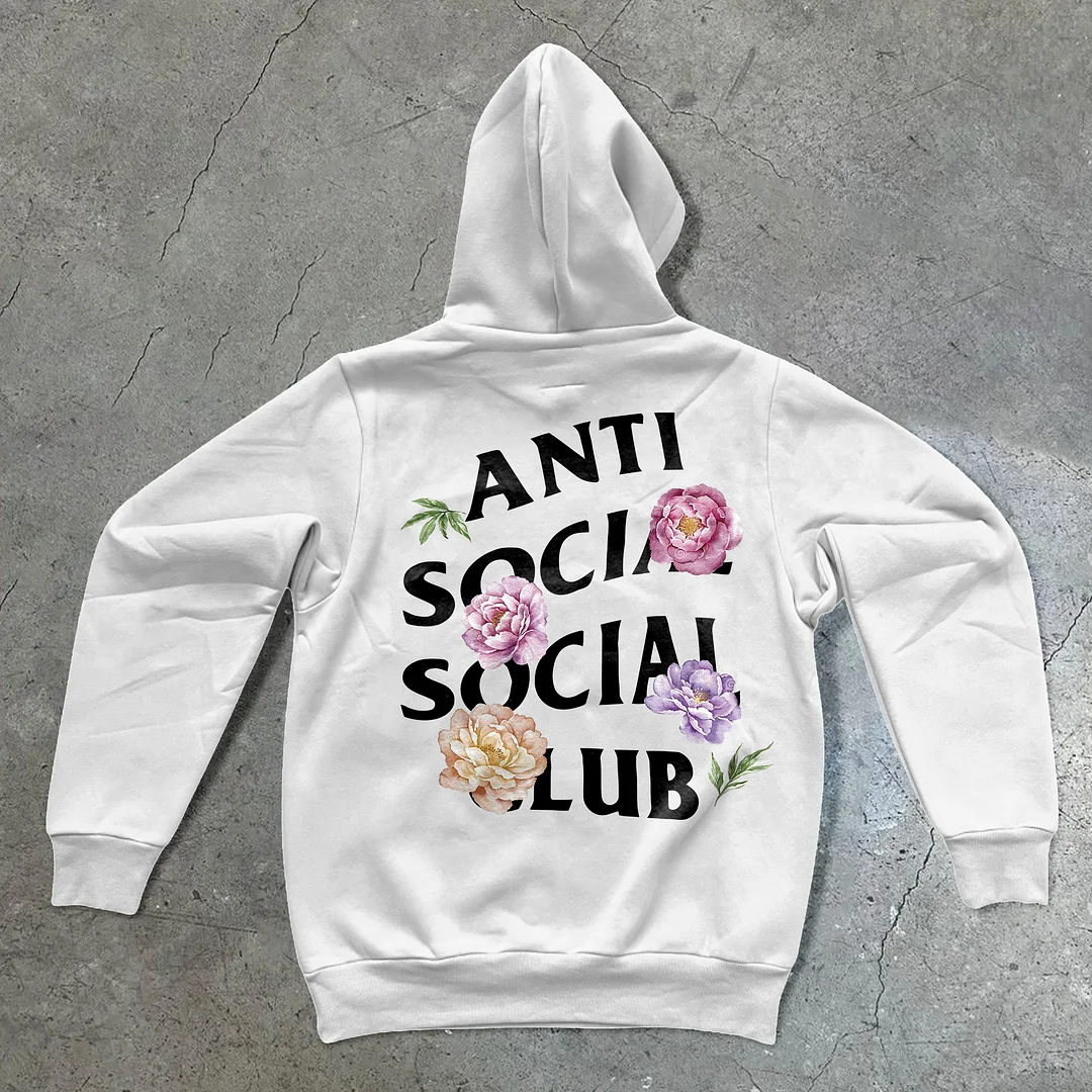 Retro Casual Print Trendy Hoodie