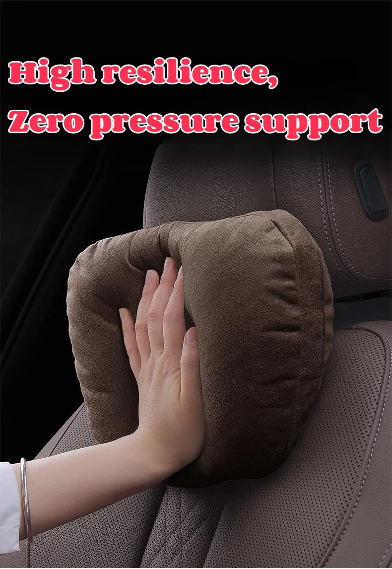 Brand new upgraded suede car headrest lumbar support neck pillow
