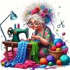 Sewing Grandma 14CT Counted Cross stitch 40*40CM tapestrymarket