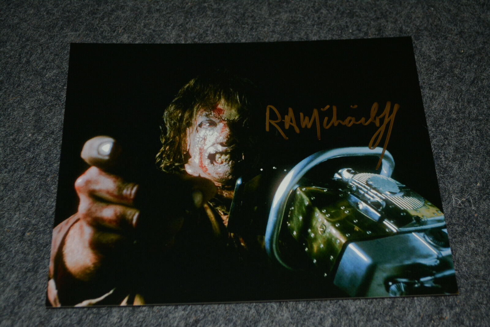 R.A. MIHAILOFF signed autograph In Person 8x10 LEATHERFACE TEXAS CHAINSAW