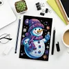 (US Local)Snowman Special Shaped 5D DIY Diamond Art Painting Notebook Kit for Beginners