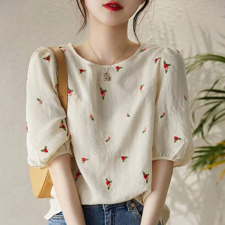Floral Sweet Blouse QueenFunky