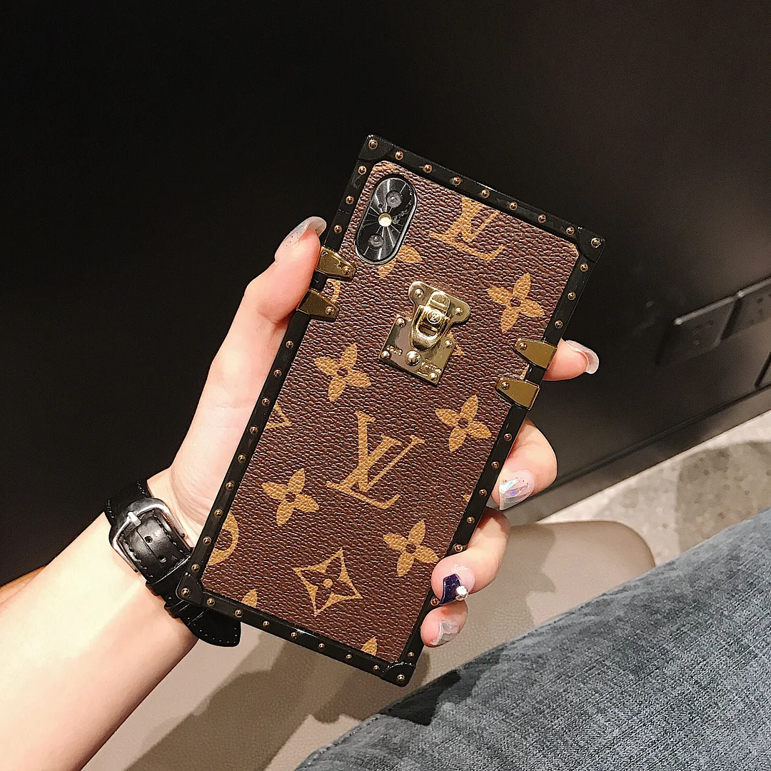 Monogram Style Cellphone Back Cover Case for iPhone Samsung--[GUCCLV]