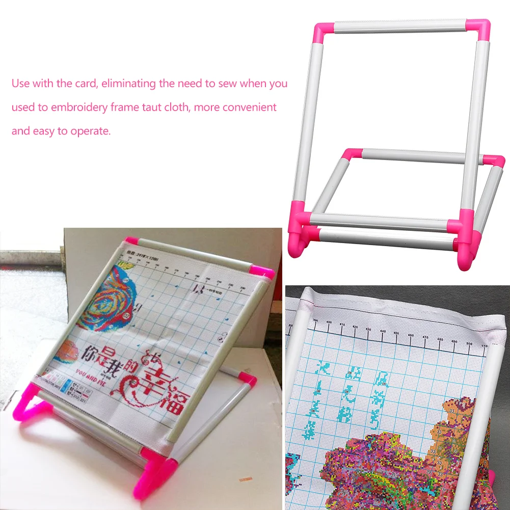 Embroidery Frame Universal Clip Plastic Rack Cross Stitch Hoop Stand Holder