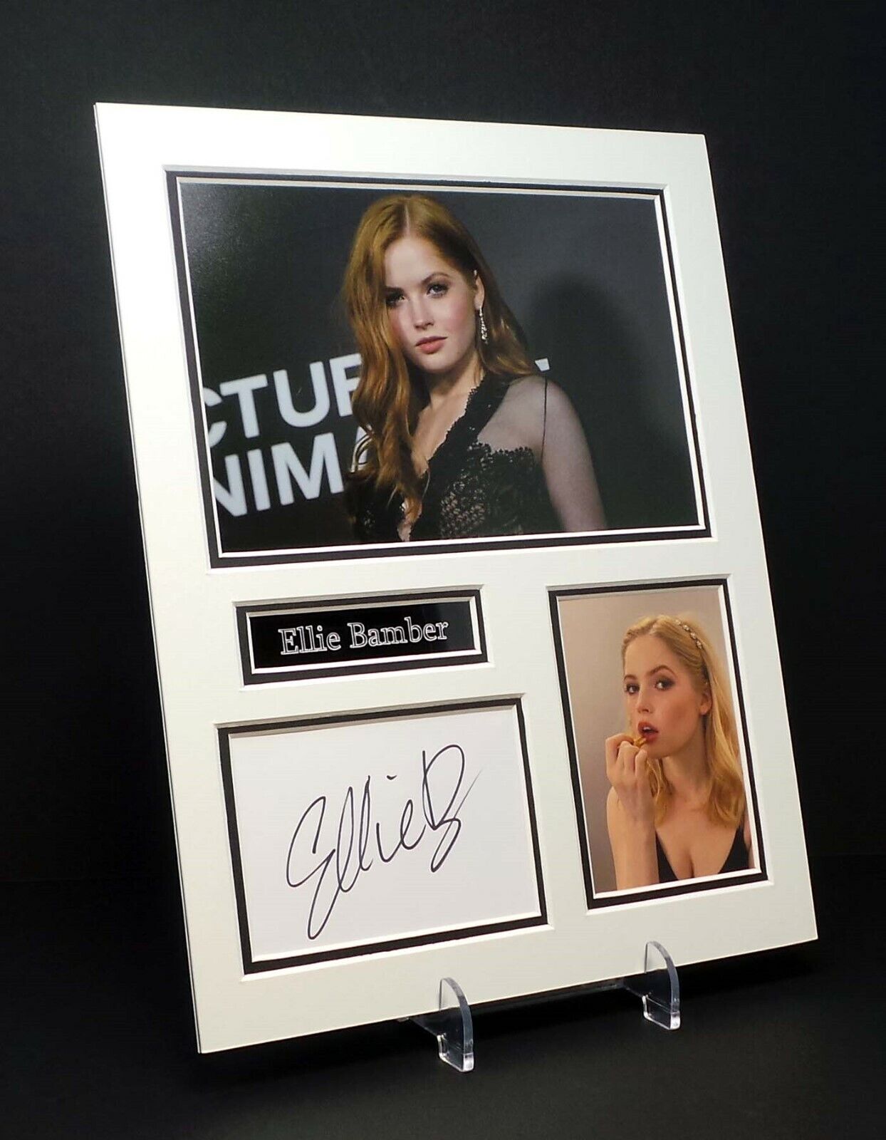 Ellie BAMBER Signed Mounted Photo Poster painting Display AFTAL Played Cosette in Les Misérables